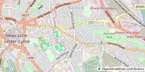 Map of Stoke-on-Trent, Staffordshire