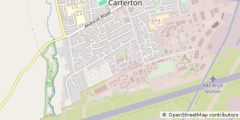 Map of Carterton, Oxfordshire