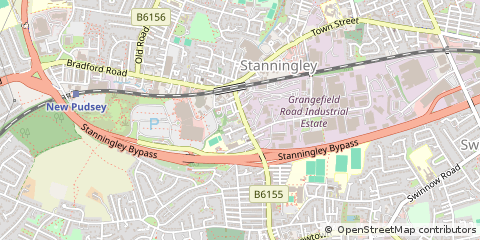 Map of Pudsey, West Yorkshire