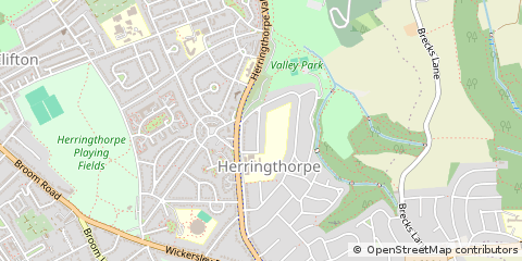 Map of Rotherham, South Yorkshire