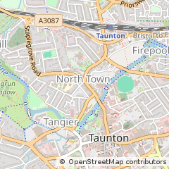 Map of Taunton, Somerset