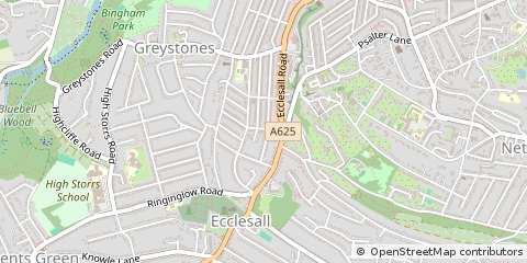 Map of Sheffield