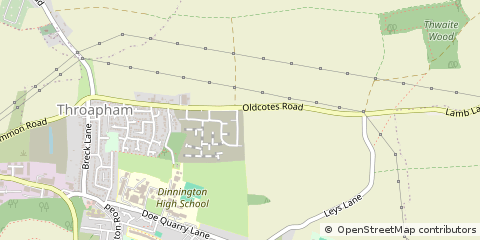 Map of Dinnington, Sheffield