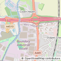 Map of Wolverhampton, West Midlands