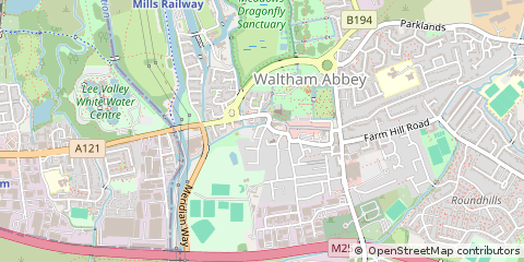 Map of Waltham Abbey, Essex