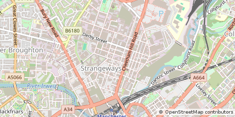 Map of Manchester, Lancashire
