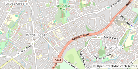 Map of Birmingham, West Midlands