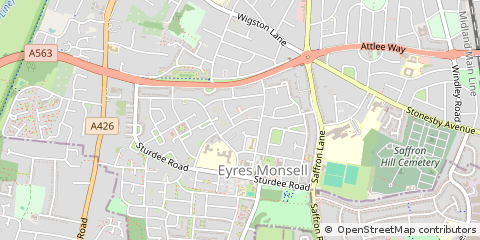 Map of Leicester