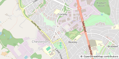 Map of Stoke on Trent, Staffordshire