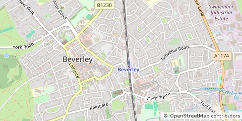 Map of Beverley, East Yorkshire