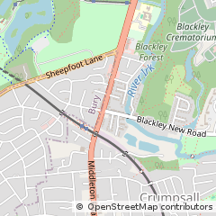 Map of Manchester, Lancashire