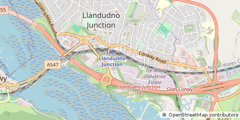 Map of Llandudno Junction, Conwy