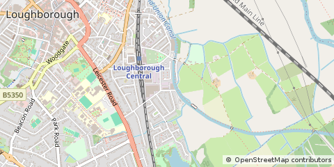 Map of Loughborough, Leics