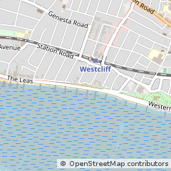 Map of Westcliff-on-SEA, Essex