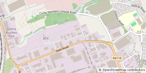 Map of Corby, Northamptonshire