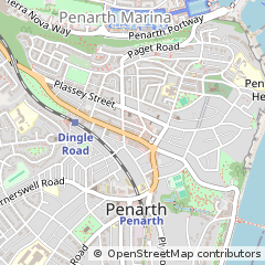 Map of Penarth, Vale of Glamorgan