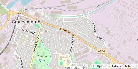 Map of Grangemouth, Stirlingshire