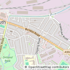 Map of Grangemouth, Stirlingshire