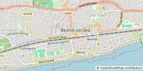 Map of Bexhill-on-SEA