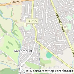 Map of Bury, Lancashire
