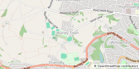 Map of Halifax, West Yorkshire