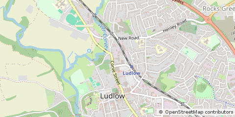 Map of Ludlow, Shropshire