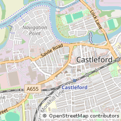 Map of Castleford, West Yorkshire