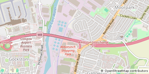 Map of Paisley, Renfrewshire