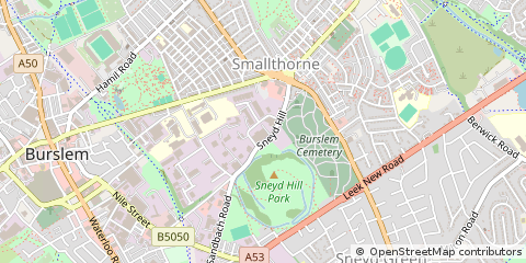 Map of Stoke-on-Trent, Staffordshire