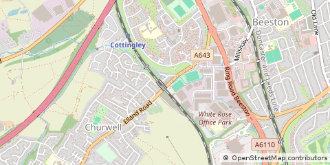 Map of Leeds, West Yorkshire