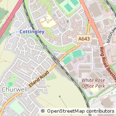 Map of Leeds, West Yorkshire
