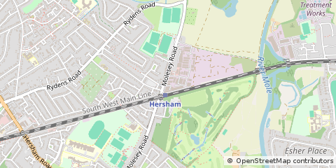 Map of Walton on Thames, Surrey