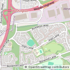 Map of Washington, Tyne and Wear