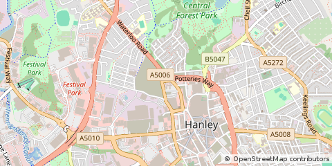 Map of Stoke on Trent