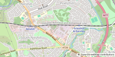 Map of Glasgow, Ayrshire