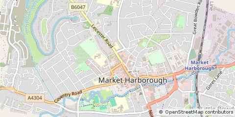 Map of Market Harborough, Leicestershire