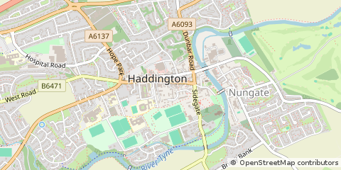 Map of Haddington, East Lothian