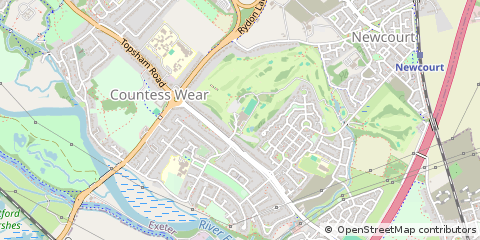 Map of Exeter, Devon