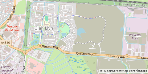 Map of Newport, Gwent