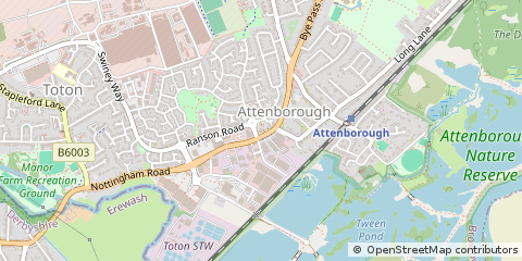 Map of Chilwell, Nottinghamshire