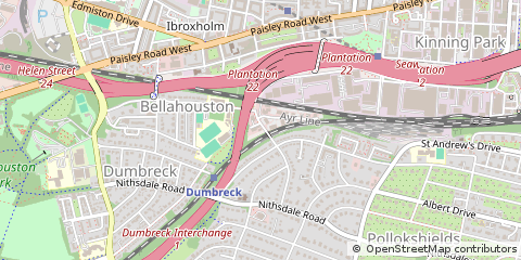 Map of Glasgow, Lanarkshire