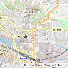 Map of Lincoln, Lincolnshire