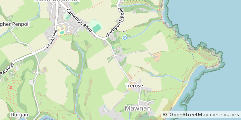 Map of Falmouth, Cornwall