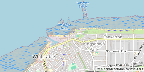 Map of Whitstable, Kent