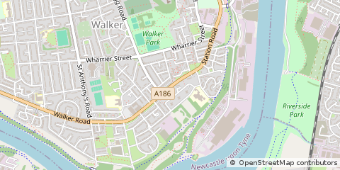 Map of Newcastle Upon Tyne, Ne63uh