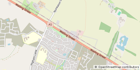 Map of Nuneaton, Warwickshire