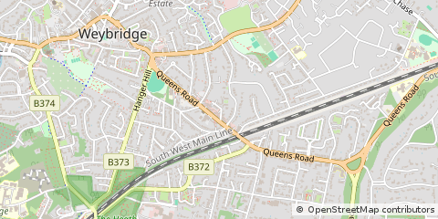 Map of Weybridge, Surrey