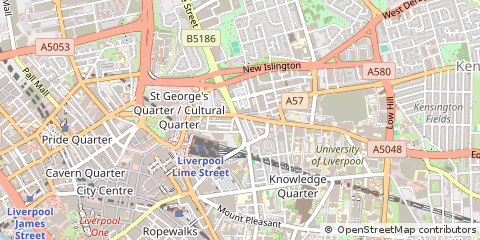 Map of Liverpool, Merseyside