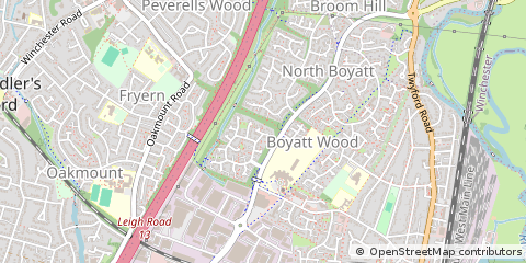 Map of Eastleigh, Hampshire