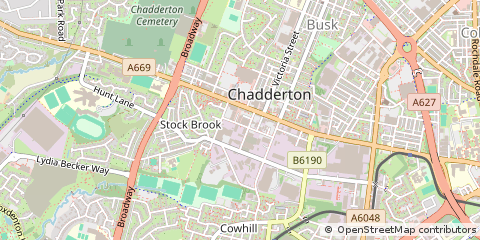 Map of Chadderton, Oldham